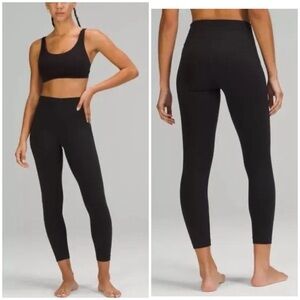 Lululemon Womens InStill High Rise Crop Leggings Size 8 Black 23" Inseam 2022